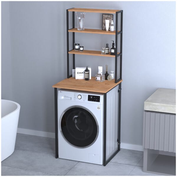 Έπιπλο πλυντηρίου Bobby  χρώμα pine oak 67x60x178εκ. - Image 1