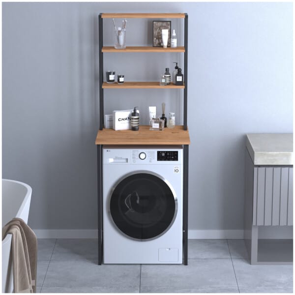 Έπιπλο πλυντηρίου Bobby  χρώμα pine oak 67x60x178εκ. - Image 2