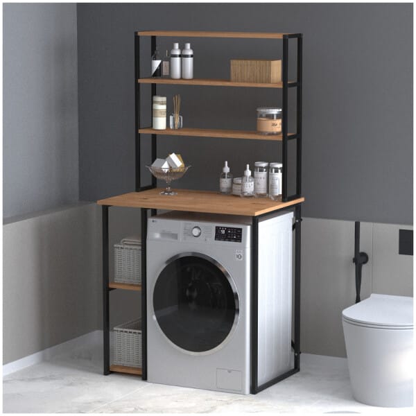 Έπιπλο πλυντηρίου Berkus  χρώμα pine oak 90x60x178εκ. - Image 1