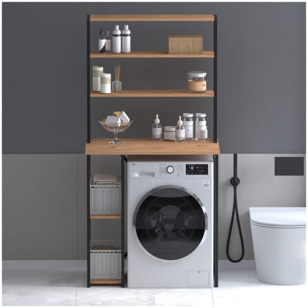 Έπιπλο πλυντηρίου Berkus  χρώμα pine oak 90x60x178εκ. - Image 2