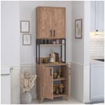 Έπιπλο κουζίνας Sedef  χρώμα pine oak 61x40x202,1εκ. - Image 2