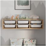 Συρταριέρα επιτοίχια Pavia  με 6 συρτάρια χρώμα sapphire oak 132x31x30,7εκ. - Image 2