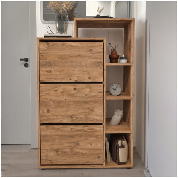 Παπουτσοθήκη Lego  χρώμα pine oak 90x32x143εκ. - Image 3