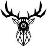 Απλίκα τοίχου Deer  E27 MDF χρώμα μαύρο 55x12x55εκ.