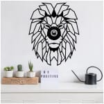 Απλίκα τοίχου Lion  E27 MDF χρώμα μαύρο 39x12x49εκ. - Image 3