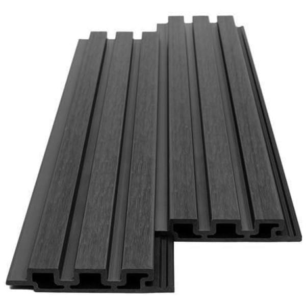 WPC PANEL 2ης ΓΕΝΙΑΣ ΜΕ 3D ΠΗΧΑΚΙΑ 25/147.5mm D.GREY 5570 NewPlan - Image 1