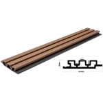 WPC PANEL 2ης ΓΕΝΙΑΣ ΜΕ 3D ΠΗΧΑΚΙΑ 25/147.5mm TEAK 5510 NewPlan - Image 2