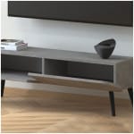 Έπιπλο τηλεόρασης Lotus  χρώμα γκρι ρετρό 120x30x40εκ. - Image 2