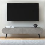 Έπιπλο τηλεόρασης Lotus  χρώμα γκρι ρετρό 120x30x40εκ. - Image 3