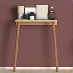 Κονσόλα επιτοίχια Fiona  από μελαμίνη χρώμα oak 60x22x73εκ. - Image 3
