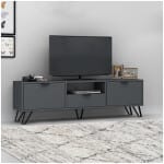 Έπιπλο τηλεόρασης Jasmine  χρώμα γκρι 170x35x50εκ.