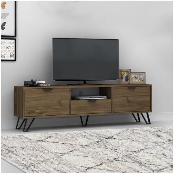 Έπιπλο τηλεόρασης Jasmine  χρώμα καρυδί 170x35x50εκ.