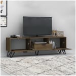Έπιπλο τηλεόρασης Jasmine  χρώμα καρυδί 170x35x50εκ. - Image 4
