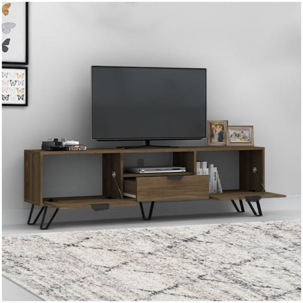 Έπιπλο τηλεόρασης Jasmine  χρώμα καρυδί 170x35x50εκ. - Image 4