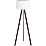 Φωτιστικό δαπέδου Rosling  Mdf/ύφασμα Pvc χρώμα μαύρο - λευκό 38x38x140εκ.