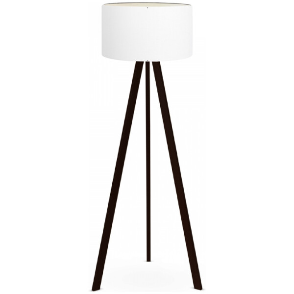 Φωτιστικό δαπέδου Rosling  Mdf/ύφασμα Pvc χρώμα μαύρο - λευκό 38x38x140εκ.