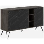 Μπουφές Clara  χρώμα dark coffee - μαύρο εφέ μαρμάρου 142x35,6x83εκ. - Image 5