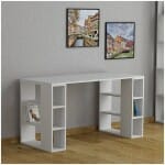 Γραφείο εργασίας Colmar  χρώμα λευκό 140x60x75εκ