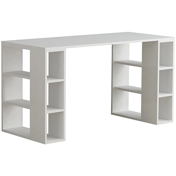 Γραφείο εργασίας Colmar  χρώμα λευκό 140x60x75εκ - Image 4