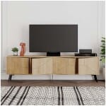 Έπιπλο τηλεόρασης Dune  χρώμα φυσικό οξιάς 180x29,6x50εκ. - Image 4