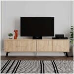 Έπιπλο τηλεόρασης Dune  χρώμα φυσικό οξιάς 180x29,6x50εκ. - Image 5