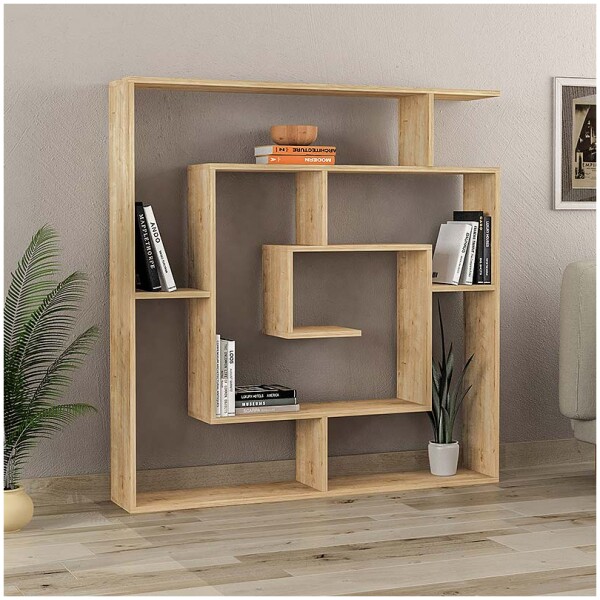Βιβλιοθήκη Labirent  χρώμα φυσικό οξιάς 125x22x129εκ.