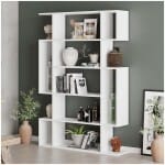 Βιβλιοθήκη Mito  χρώμα λευκό 108x25x161εκ.