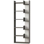 Βιβλιοθήκη Oppa  χρώμα ανθρακί - λευκό 60x22x162εκ. - Image 4