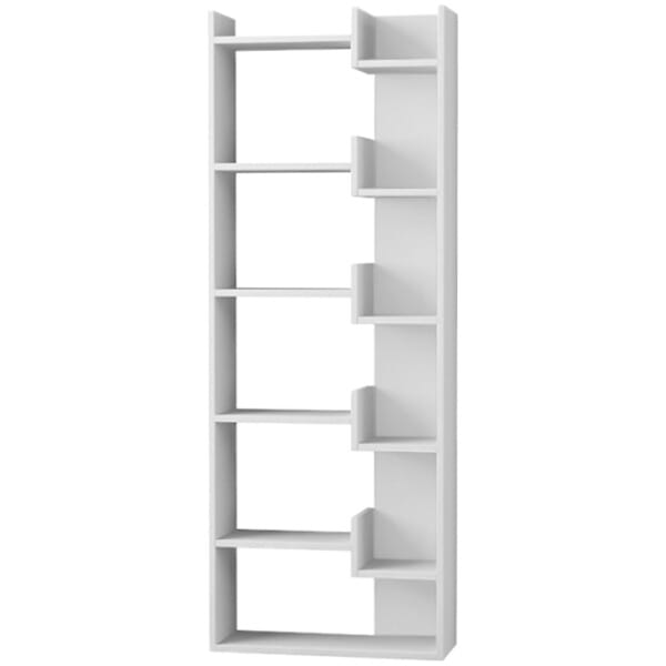 Βιβλιοθήκη Oppa  χρώμα λευκό 60x22x162εκ. - Image 4