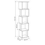 Βιβλιοθήκη Piri  χρώμα φυσικό οξιάς/ανθρακί 35x30x161εκ. - Image 5
