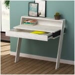 Γραφείο εργασίας Cowork  χρώμα λευκό αντικέ 94x50x91εκ. - Image 2