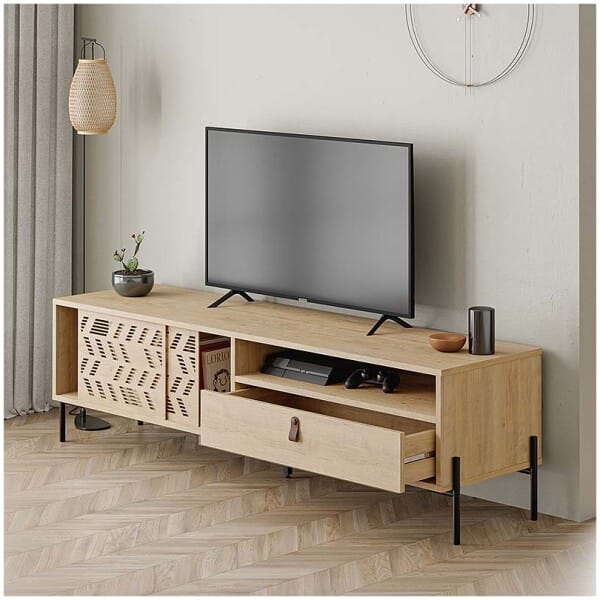Έπιπλο τηλεόρασης Dionysos  χρώμα φυσικό οξιάς 170x45x48,6εκ. - Image 4