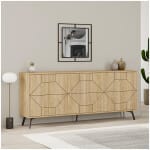 Μπουφές Dune  χρώμα φυσικό οξιάς 184x35x77,4εκ.
