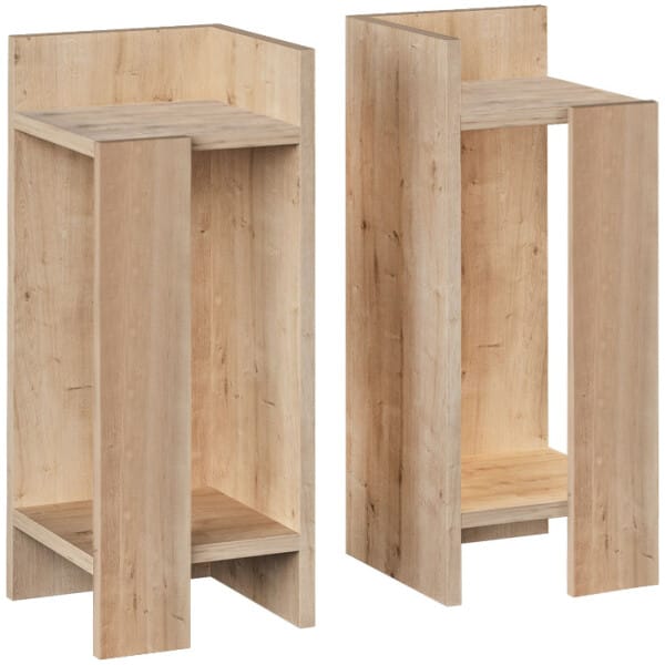 Κομοδίνο Elos  σετ 2 τεμαχίων χρώμα sapphire oak 25x27x60εκ. - Image 1