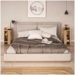 Κομοδίνο Elos  σετ 2 τεμαχίων χρώμα sapphire oak 25x27x60εκ. - Image 2