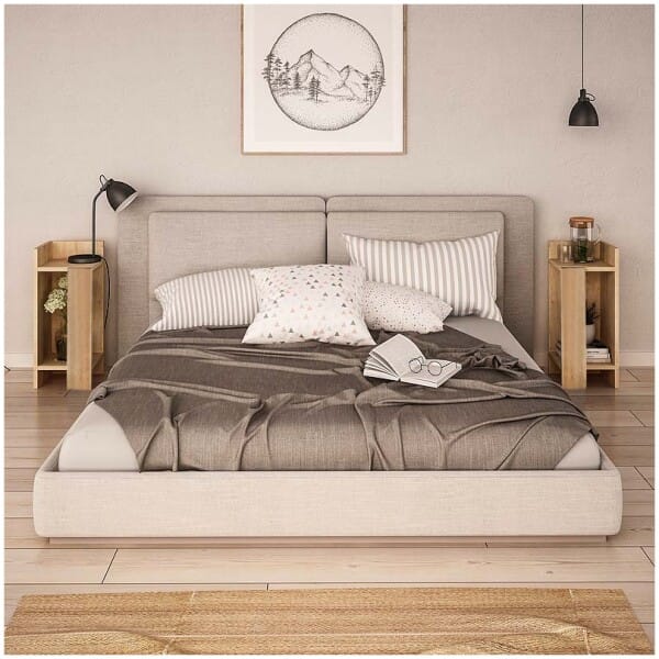 Κομοδίνο Elos  σετ 2 τεμαχίων χρώμα sapphire oak 25x27x60εκ. - Image 2