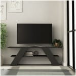Έπιπλο τηλεόρασης Farfalla  χρώμα ανθρακί 120x33,5x40εκ. - Image 4