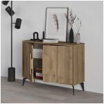 Μπουφές Gora  χρώμα ανοιχτό καρυδί 110x35,6x82εκ. - Image 4