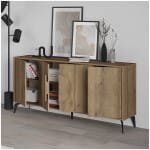 Μπουφές Gora  χρώμα ανοιχτό καρυδί 180x35,6x82εκ. - Image 4