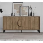 Μπουφές Gora  χρώμα ανοιχτό καρυδί 180x35,6x82εκ. - Image 5