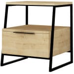 Κομοδίνο Pal  χρώμα φυσικό οξιάς 45x40x50εκ. - Image 5