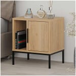 Κομοδίνο Glynn  χρώμα saphhire oak 45x35x50εκ.