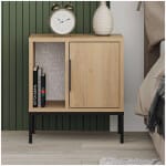 Κομοδίνο Glynn  χρώμα saphhire oak 45x35x50εκ. - Image 3