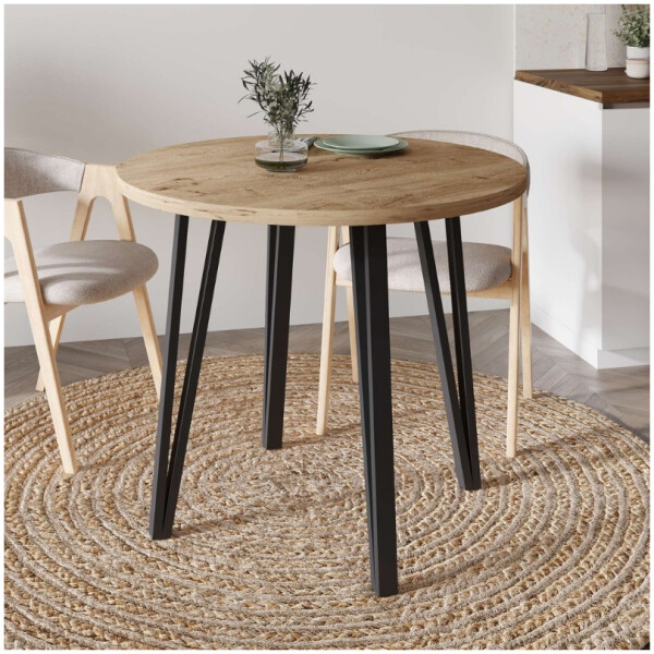 Τραπέζι Xana  χρώμα sepet oak Ø90x77,5εκ.