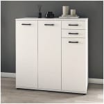 Παπουτσοθήκη - ντουλάπι Polly  χρώμα λευκό 108x35x108εκ.