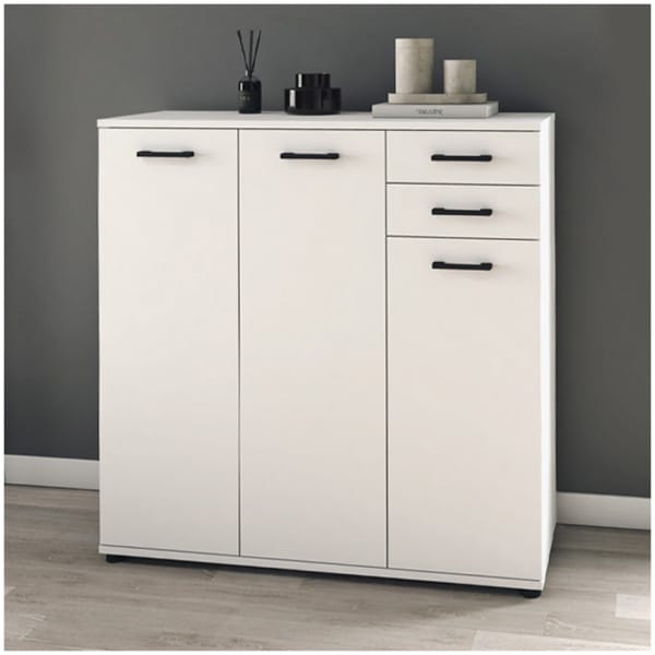 Παπουτσοθήκη - ντουλάπι Polly  χρώμα λευκό 108x35x108εκ.
