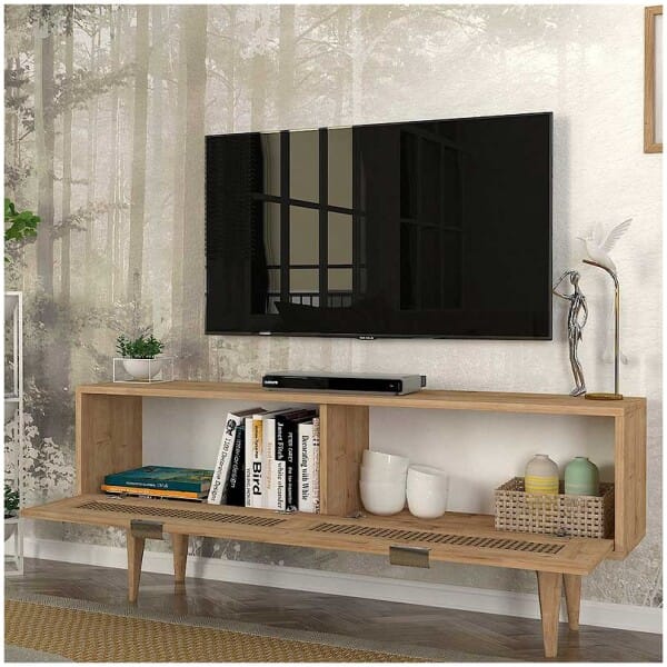 Έπιπλο τηλεόρασης Sirona  χρώμα sapphire oak 140x30x55εκ. - Image 4