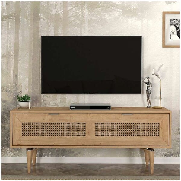 Έπιπλο τηλεόρασης Sirona  χρώμα sapphire oak 140x30x55εκ. - Image 5