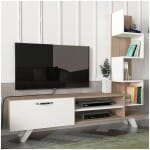 Έπιπλο τηλεόρασης Ceren  χρώμα λευκό - cordoba 149,5x31x131,6εκ.