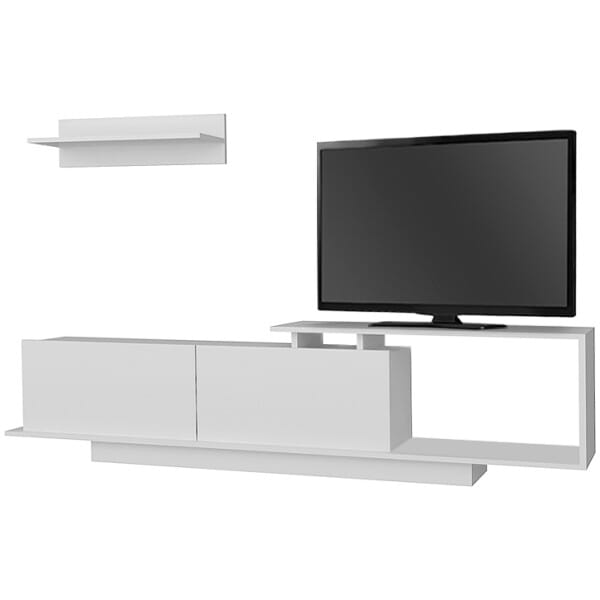 Έπιπλο τηλεόρασης Novara  χρώμα λευκό 180x29,6x45εκ. - Image 5